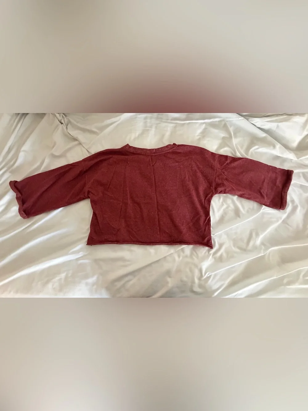 Redondo Beach Crop Tee - Burgundy